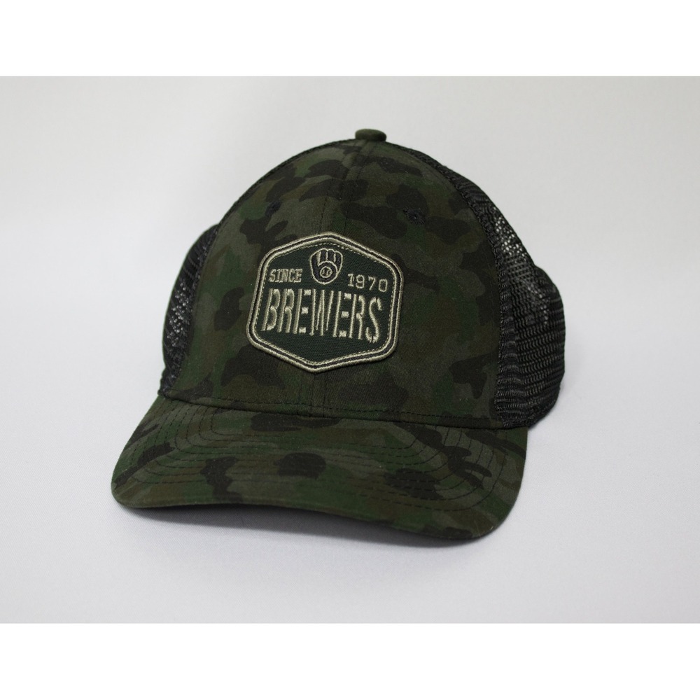 Milwaukee Brewers Camo Adjustable Hat Fan Favorite‎ One Size
